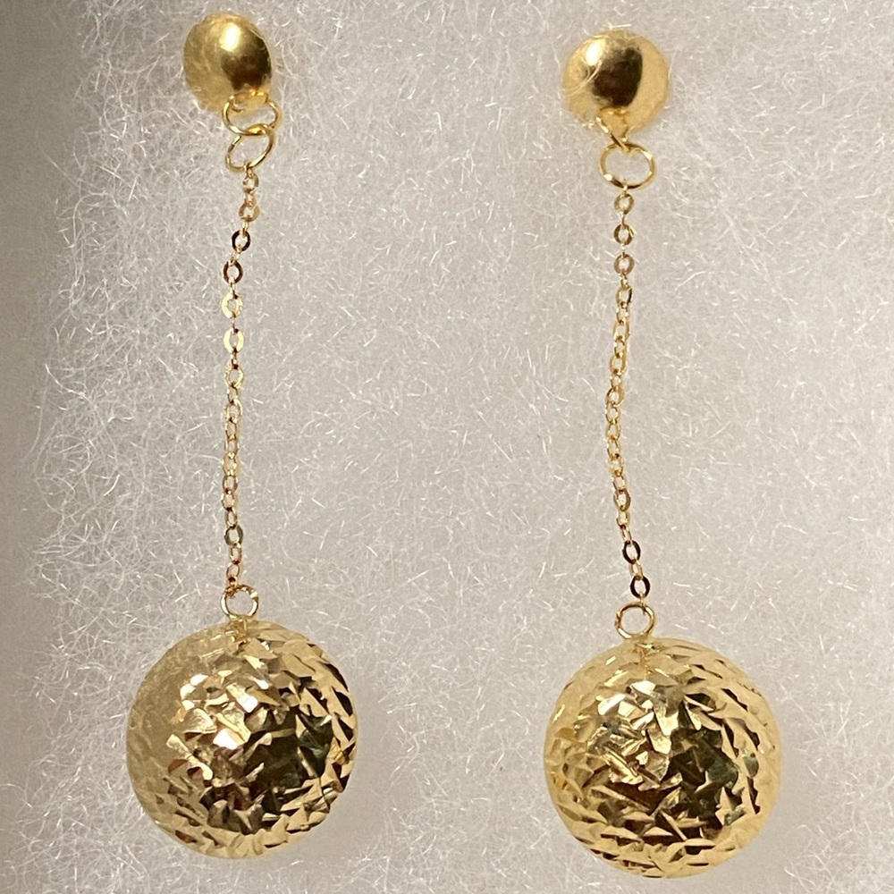 14k Italy dangling earrings
